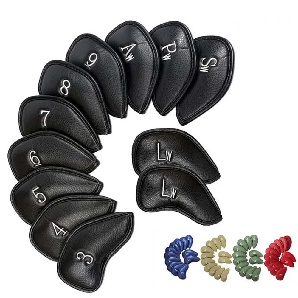 Set Magic Tape Golf Putter Accessories With Number Design Golf Iron Headcover Golf Club Cover Golf Headcovers Spider Head Cover