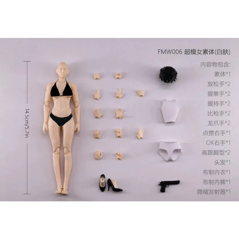 

Pre-sale 1/12 Scale Action Figures Joint Mobility Female Flexible Fat Legs Body Model Doll Movable Eyes Doll Model Gift