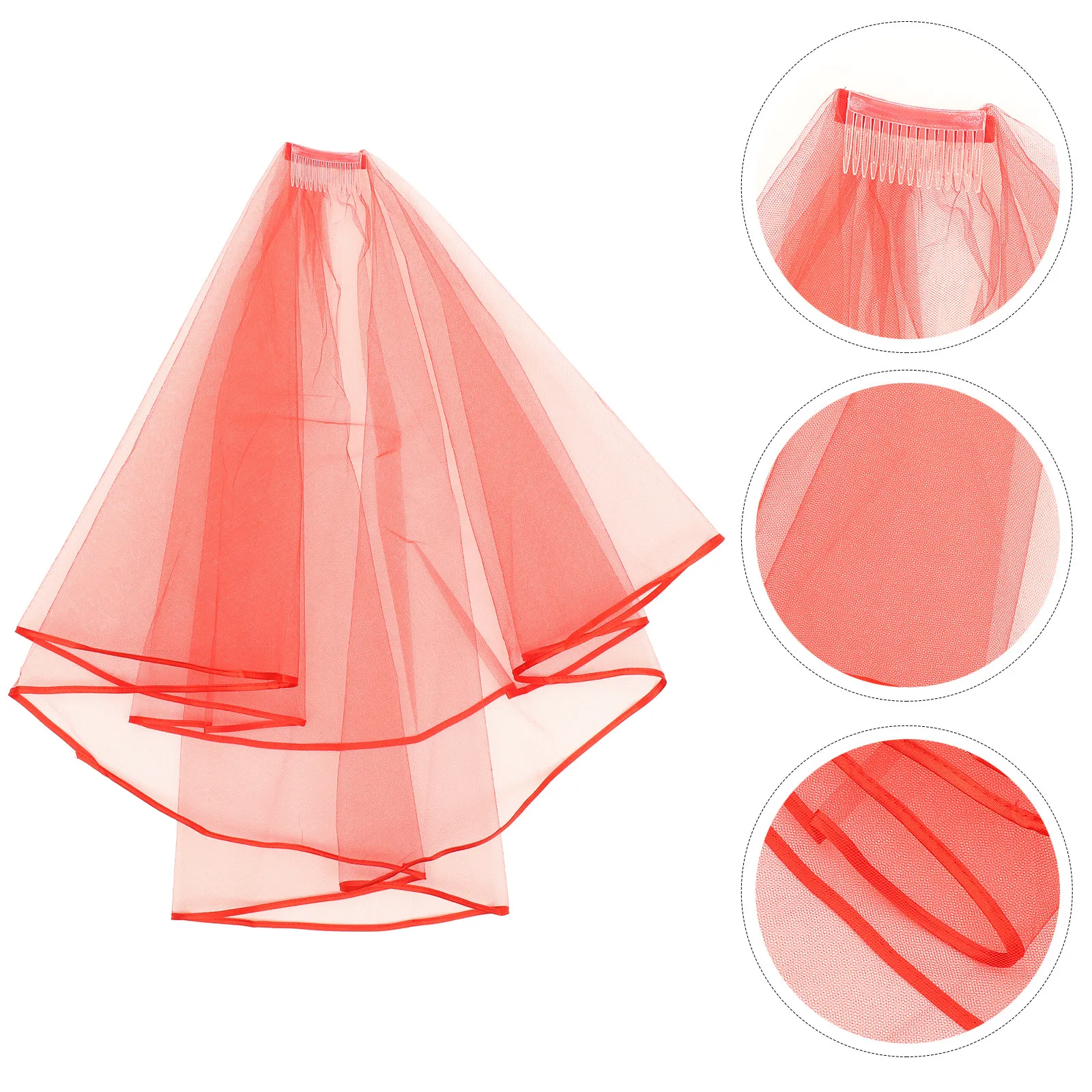 

Двухслойная атласная свадебная фата, короткая, легкая, удобная, элегантная, для девичника и свадебной фотосессии