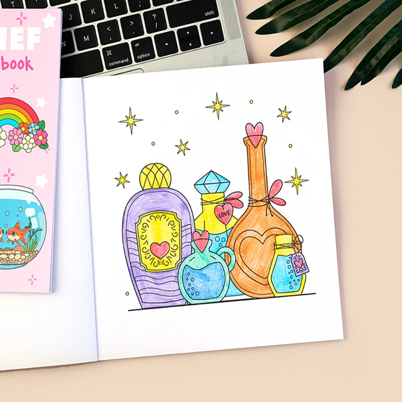 

Высокое качество DIY книжка-раскраска для подростков и взрослых, милая и простая книжка-раскраска, образовательная книга-раскраска Монтессори для рисования