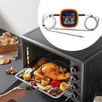 Meat Digital Thermometer with Countdown Alarm Double Probe Meat Temperature Gauge Food Thermometer for Chicken Turkey Fish Pork