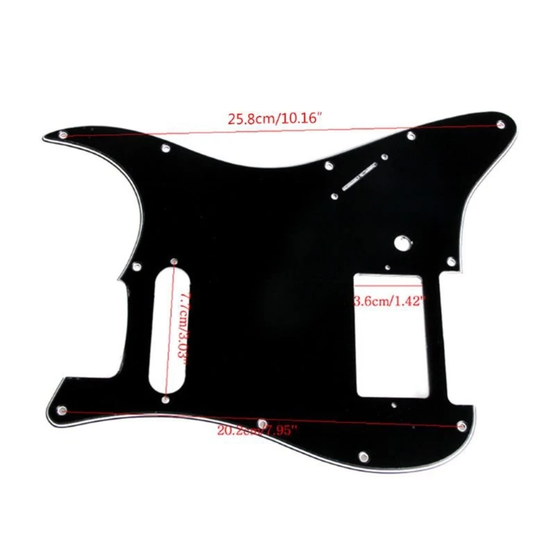 3 Ply Black Guitar Pickguard for fender HS Single . Humbucker