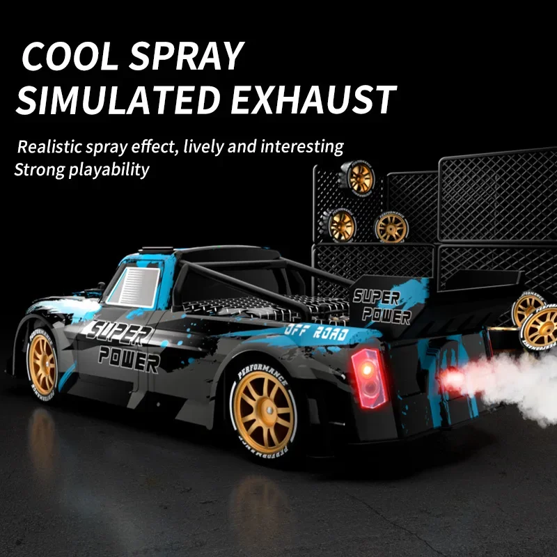 2.4G 4WD High Speed Drift Spray Brushless Racing Car Children's Electric Toys, Electric Spray, Full Scale Throttle,lightweight