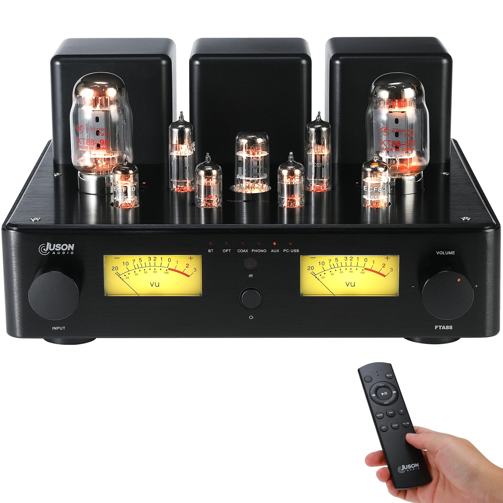 Juson Audio FTA88-N 180W KT88 HiFi Tube Amp Class A Phono Vacuum Amp With Mosfet Single Ended Dual Mode Remote LDAC AptX-HD