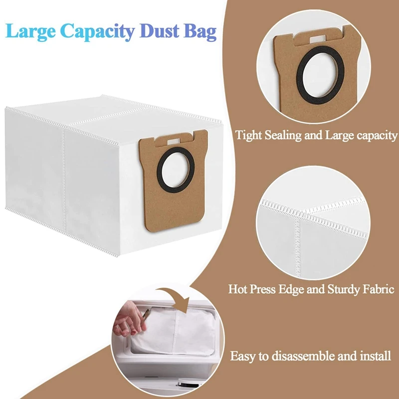 Kit di accessori per Dreame Tech L10S Ultra /L10 Ultra Robot Vacuum, spazzola principale filtro Hepa spazzola laterale Mop pad sacchetti per la polvere