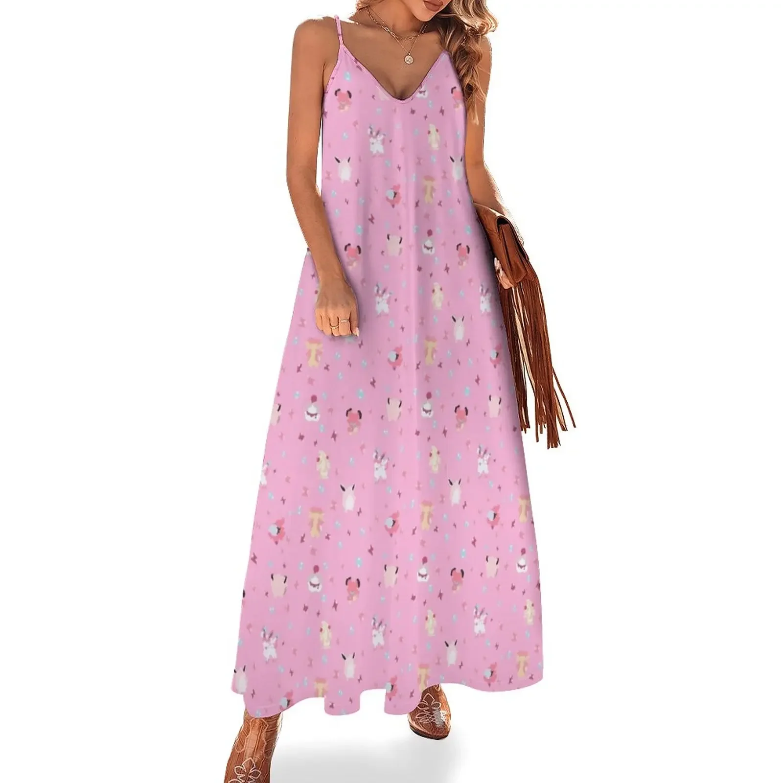 Fee Freunde ärmelloses Kleid Damen bekleidung Sommer Neuheiten Damen Sommer langes Kleid Sommerkleider Damen