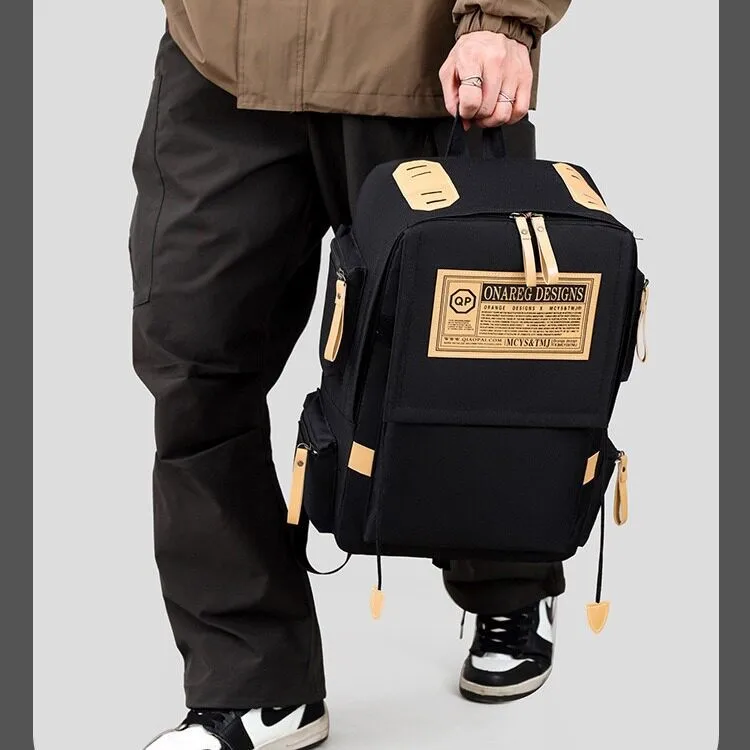 Large Capacity Canvas Backpack Travel Computer Bag Couple College Style Women Middle Student Bookbag Unisex Fitness Bag