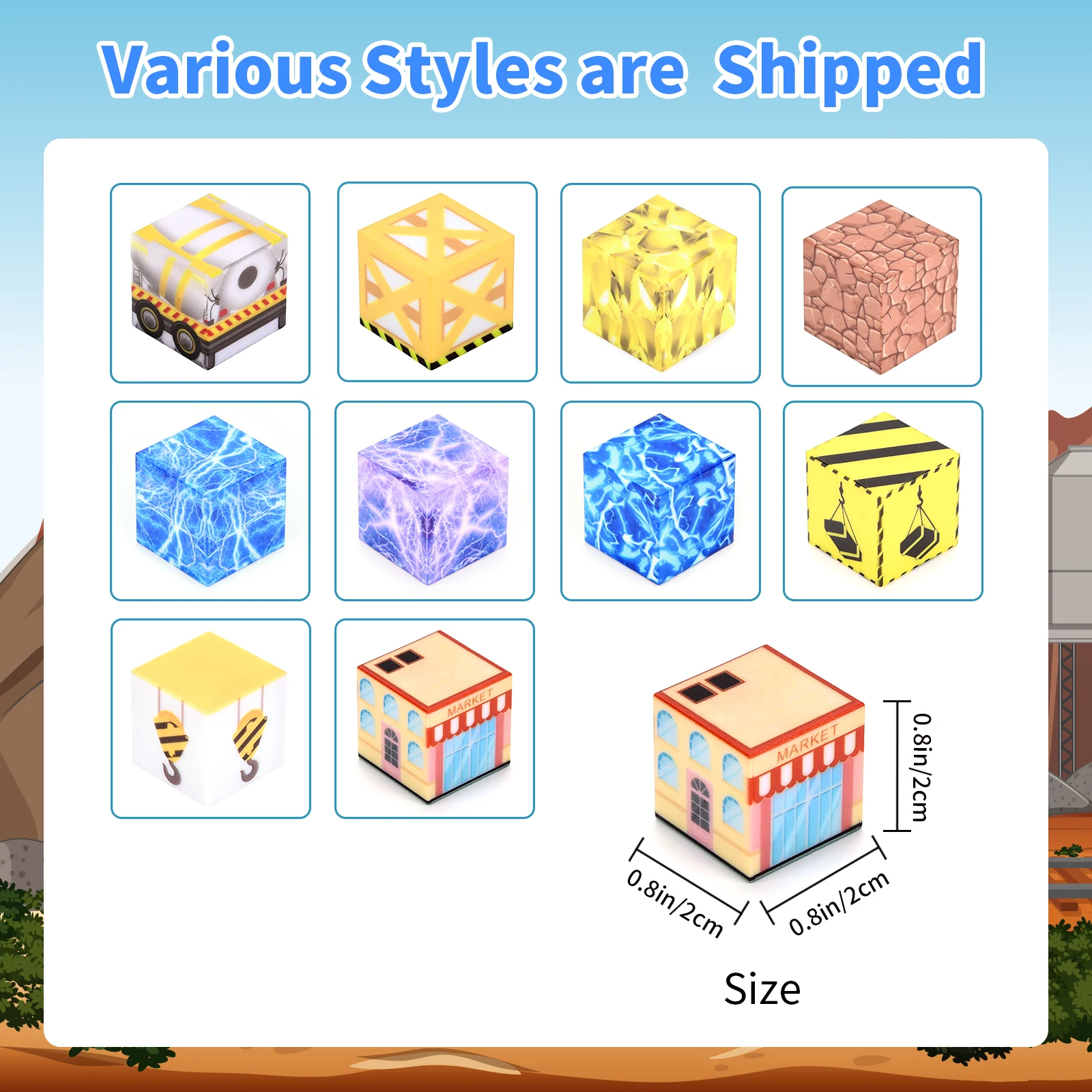 1개 랜덤 100개입 2025 자석 블록. 생생한 색상, STEM 빌딩 플레이 기술을 위한 자유로운 창작. 고급 휴일 선물.