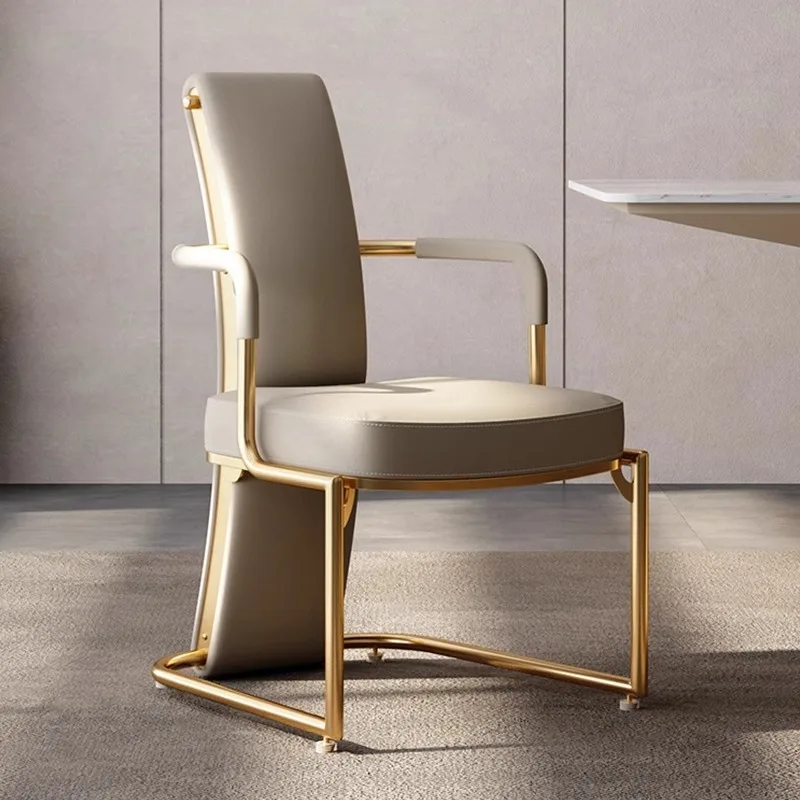 

Light Luxury Dressing Dining Chairs Wedding Vintage Throne Stool Dining Chairs Space Saving Creative Metal Muebles Furniture