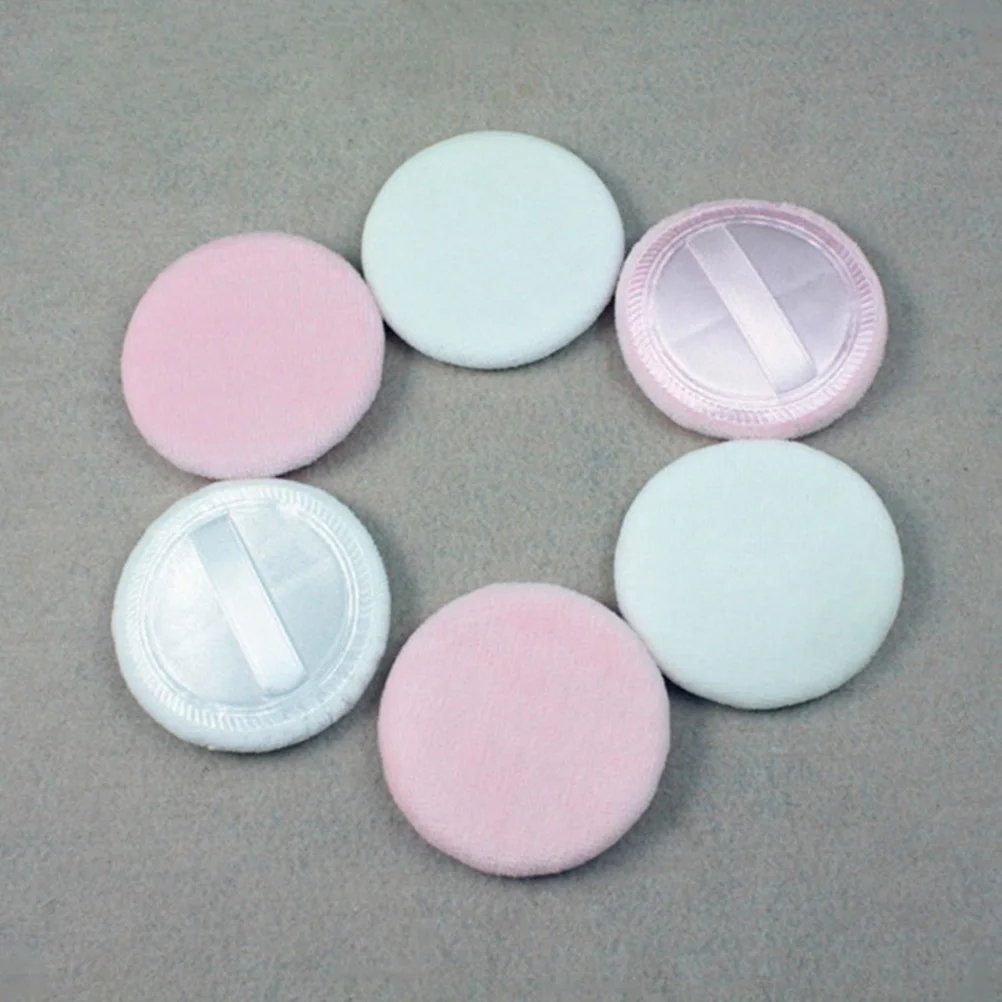 10 stuks poederdons lint zacht katoen velours wasbare make-up spons foundation toepassing reizen salon cosmetica accessoires