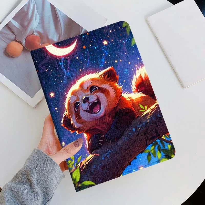 

Red Panda Cute Creative For Oppo Pad X SE 4 3 11 13.2 11.61 11.4 10.36 Pro 2 Air2 2025 Silk Pattern Soft Tablet Case