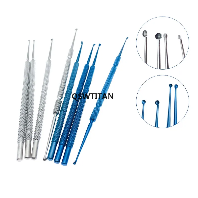 Spatula Chalazion Curette Titanium/Stainless Steel Micro Ophthalmic Surgical Instrument