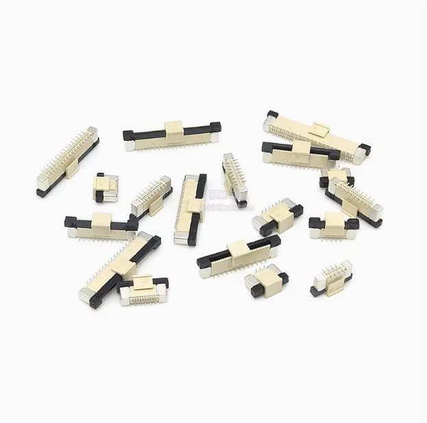 10PCS FFC/FPC connector 0.5mm with locking vertical patch cross misalignment pins 4/6/8/10/12/14/16/18/20/22/24~60P
