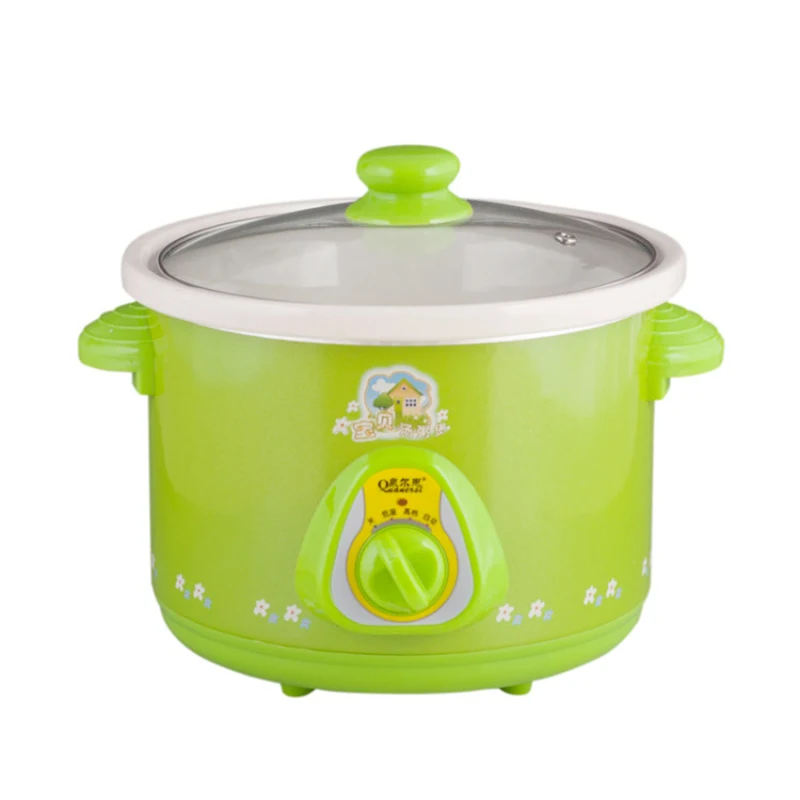 Electric stew  white porcelain green baby soup porridge  automatic BB pot porridge pot 1.5L-4.5L electric stew