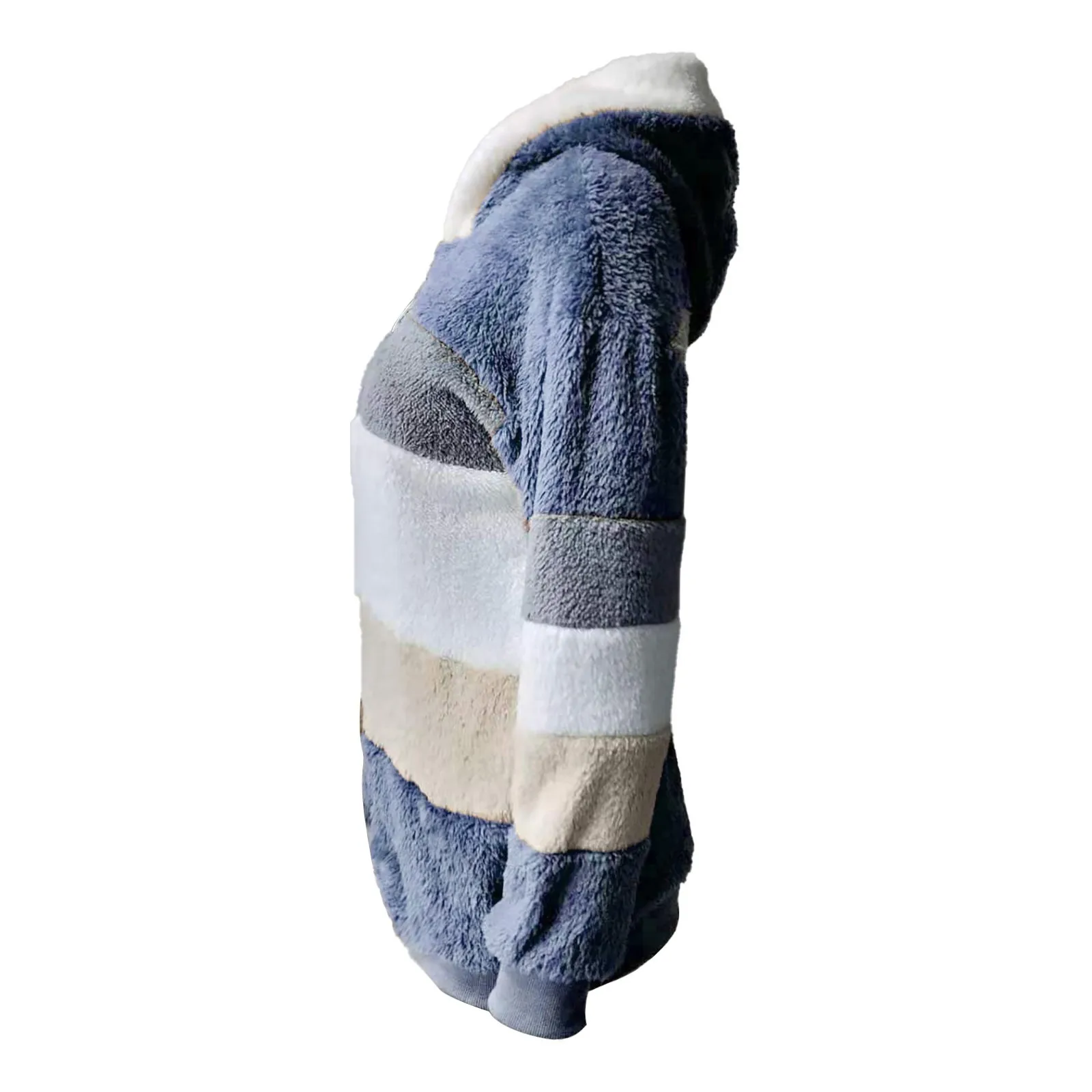 Casaco solto de pele sintética feminino, jaqueta de lã cardigan, painel luxuoso, bolso com zíper, grosso, tamanho positivo, quente, outwear, inverno