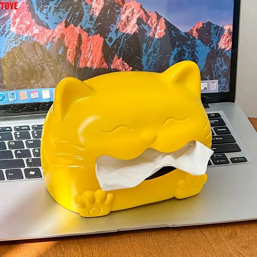 

Room Decoration Model Toy Cat Tissue Box Cartoon Creative Napkin Storage Box Collectible Cute Animal Napkin Holder Birthday Gift