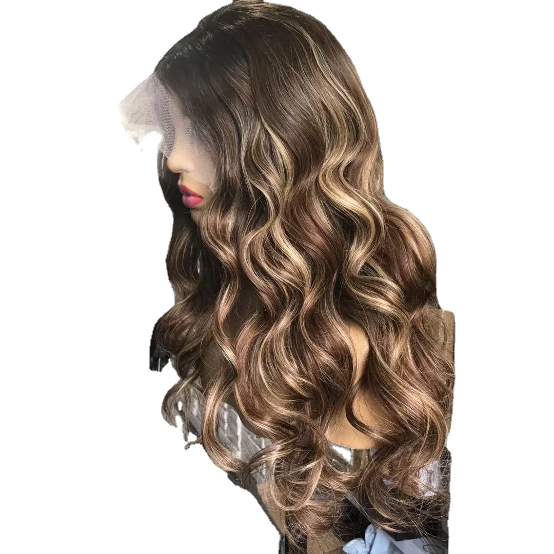 Hstonir European Remy Hair Lace Front Wigs Color Wigs For Women Curly Lace Front Ombre Human Hair Wig Lace Top Wig G046