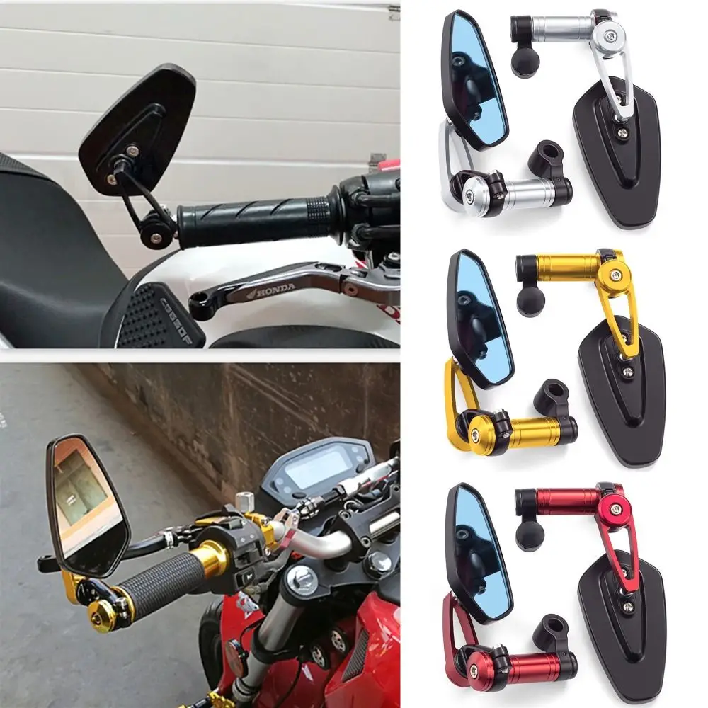 

1 Pair Clear Glass Motorcycle Rearview Mirror Motorcycle modification Auxiliary Side Mirror Handlebar Mirror