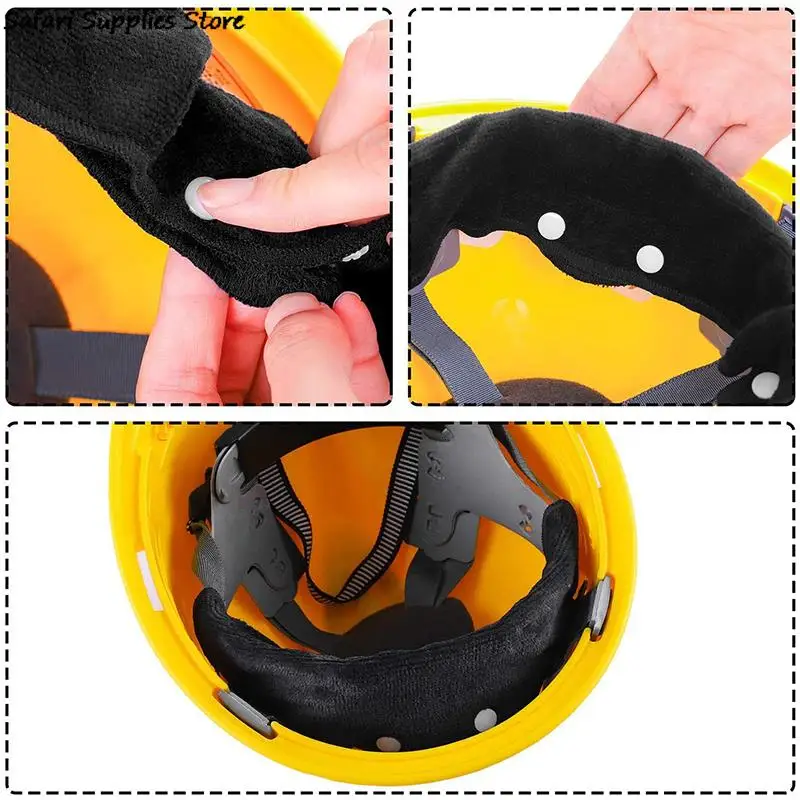 2pcs Safty Helmet Hard Hat Replacment Sweatband Safety Outdoor Tool Soft Worker Snap-on Type Sweat Band Accessories Work Place