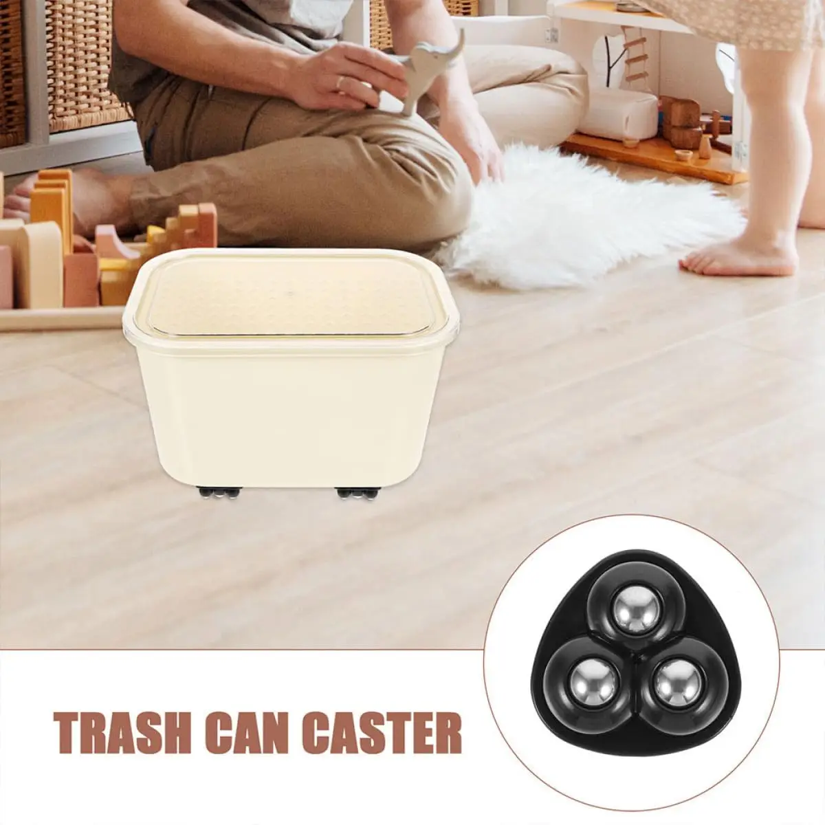 4-Piece Self-Adhesive Roller Set, Kitchen Utensil Slider 360° Rotating Universal Wheel, Mini Self-Adhesive Universal Wheel