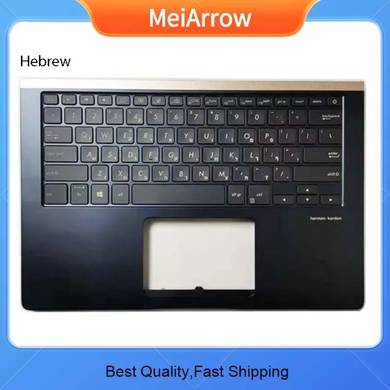 MEIARROW       New/org For ASUS UX450 UX450F UX450FD UX450FDX Palmrest Hebrew Keyboard upper cover Assembly