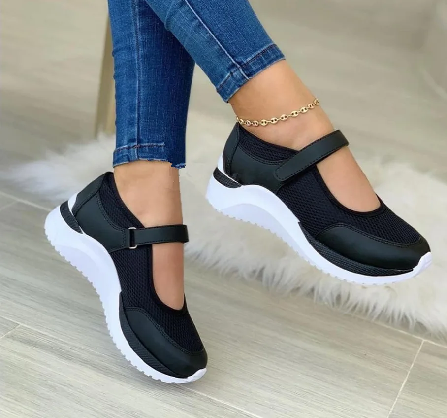 Zapatillas Mujer Sneakers Trendy Mesh Platform Socks Hollow Out Sandals Shoes Tenis Feminino Breathable Sports Shoes Women