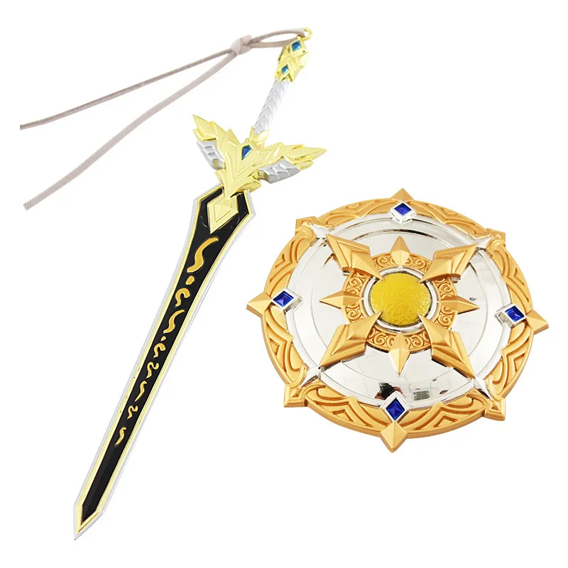 Anime Peripheral Keychain 22cm God Seal Throne Bright Son of Creation Brilliant and God Seal Knight Alloy Sword Weapon Model Toy