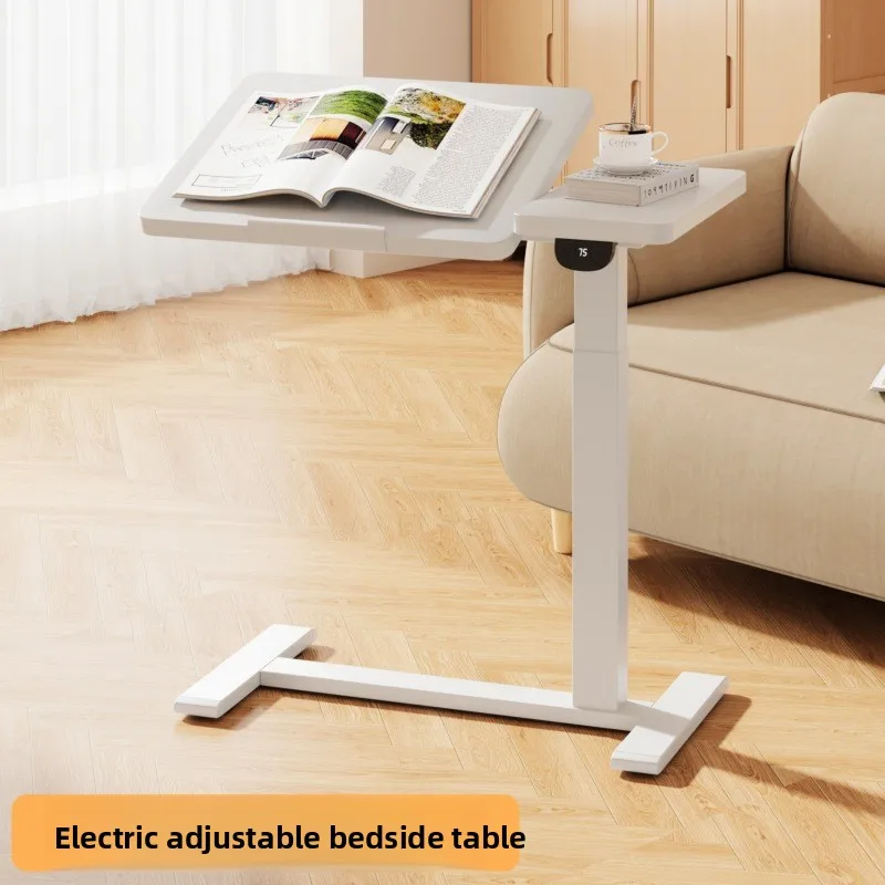 

Electric Lift Bedside Writing Desk with Wheels Movable Lifting Laptop Table Sofa Side Table Bed Small Table Lapdesks