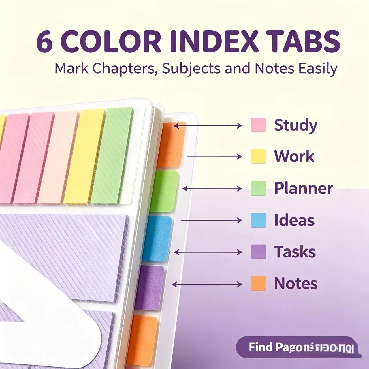 Kawaii Sticky Notes Set Expandable Removable Student Memo Pads Must-Have Study Planner Supplies Bulletin Journal Accessories