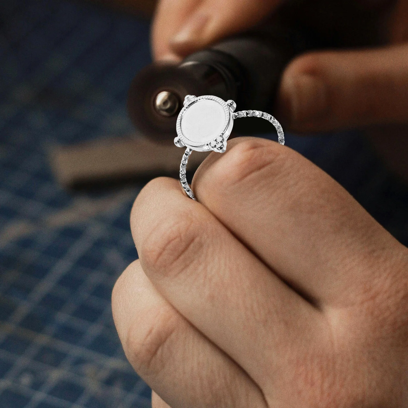 

6pcs Stainless Adjustable Diy Base For Jewelry Rings Parts Making Diy Tray Craft Ring Supplies Metal Ring Findings