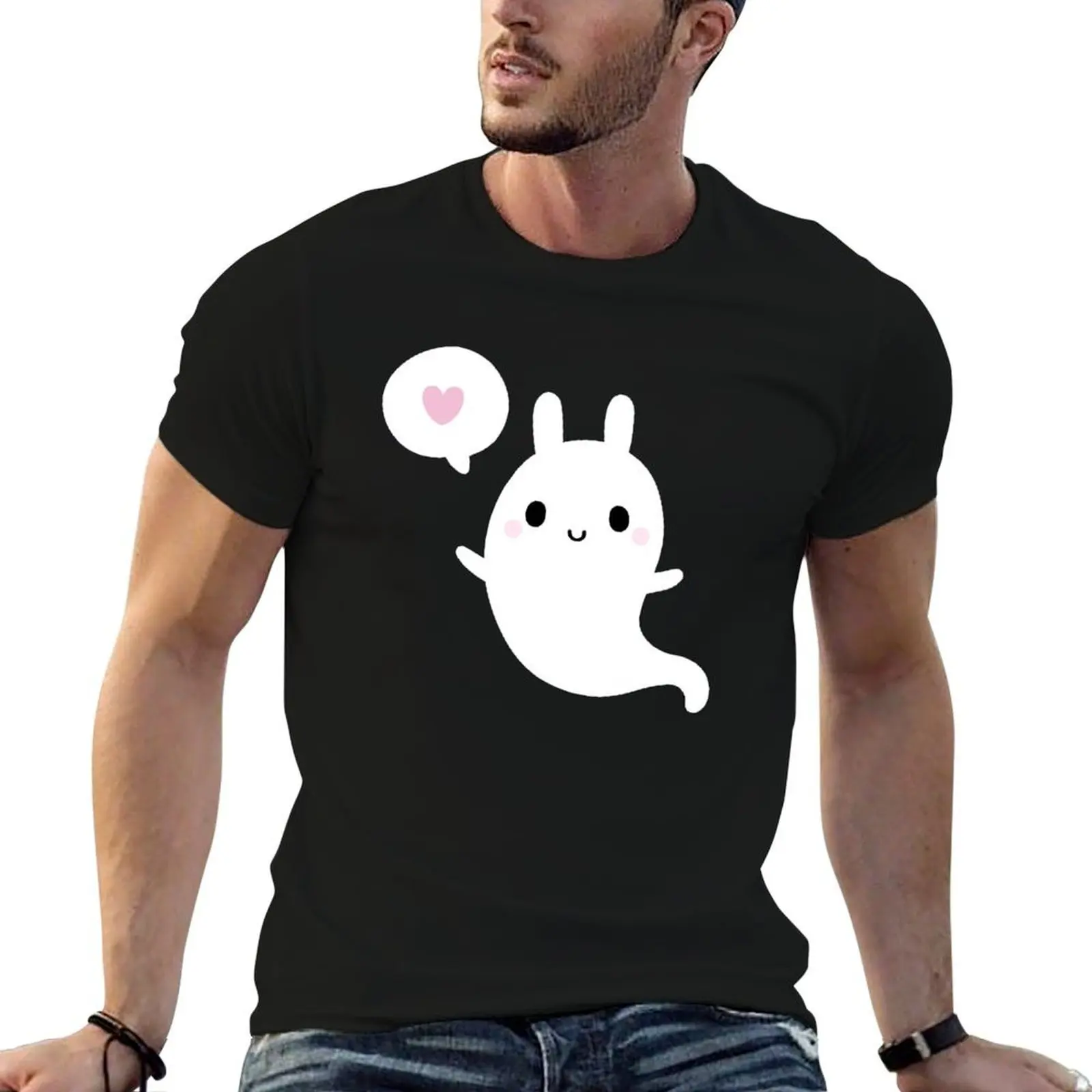 

Cutie Bunny Ghost | Nikury T-Shirt t shirt men 100% cotton luxury brand man t shirt cotton T-Shirt