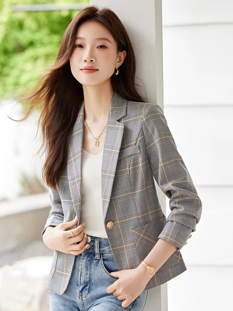 

Faionable Korean Sle Women's Suit Slim Fit Versatile Spring New Arrival High End Feeling Youthful Top Coat