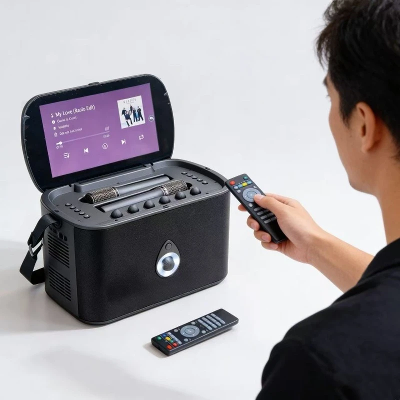 Portable microphone Karaoke audio integrated microphone speaker outdoor display k song