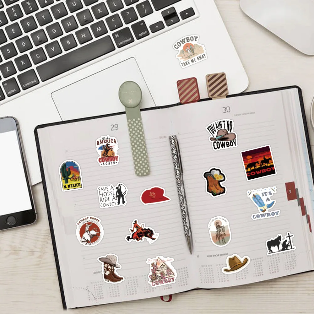 60Pcs New Western Cowboy Graffiti DIY Stickers Luggage Laptop Phone Guitar Car Bike Phone Skateboard Decals view 3