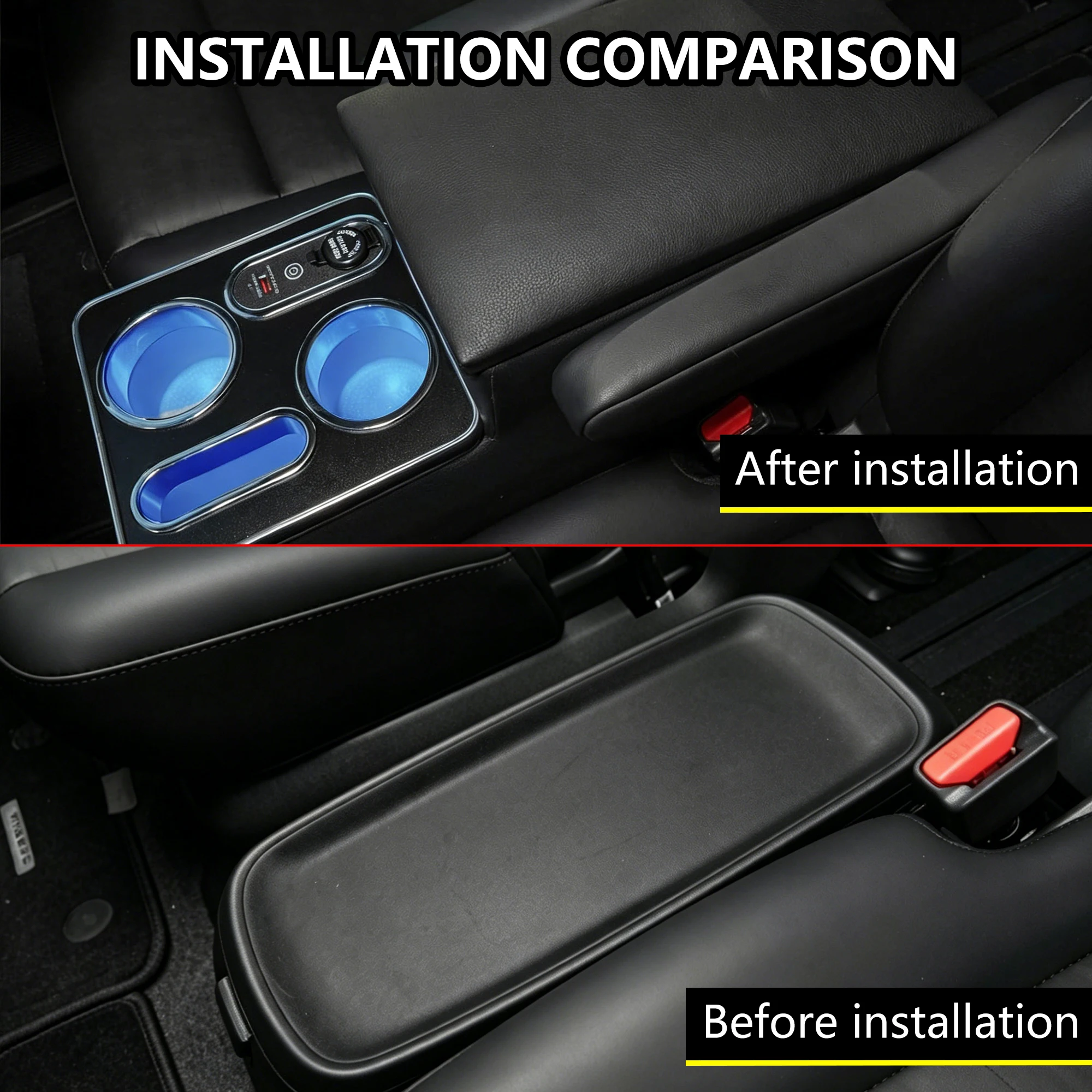 For Nissan Serena C28 Armrest Box E-Power Cup Holders Storage Center Console Compatible with Nissan Vehicles