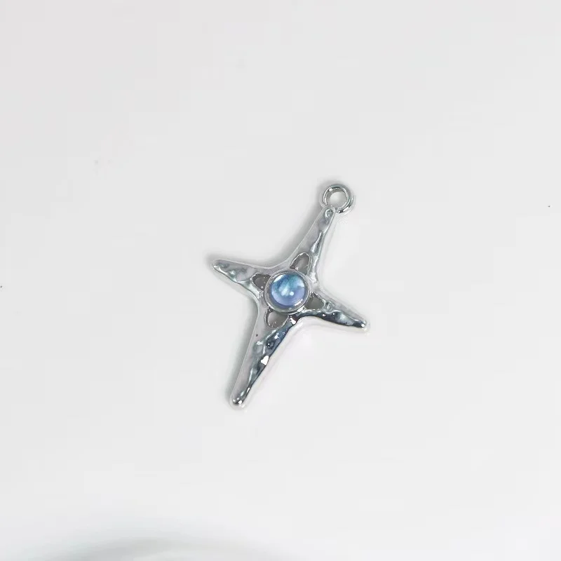 2pcs new alloy cross stardiamond charms for make DIY Jewelry earrings pendant bracelet Necklace accessorie