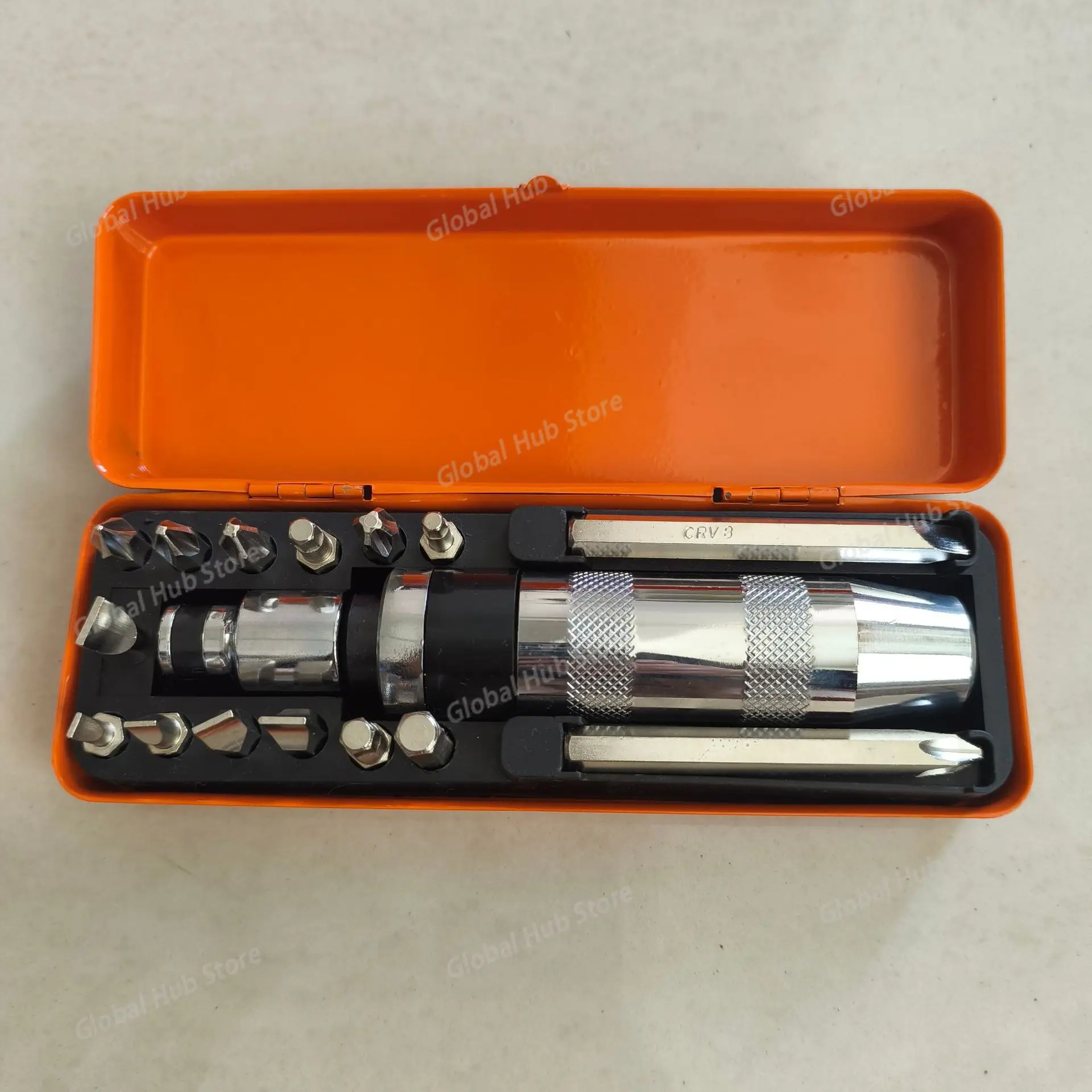 

14PCS Impact Bit Set - Chrome Vanadium Steel Screwdriver Bit Kit with Iron Case heavy-duty impact screwdriver set