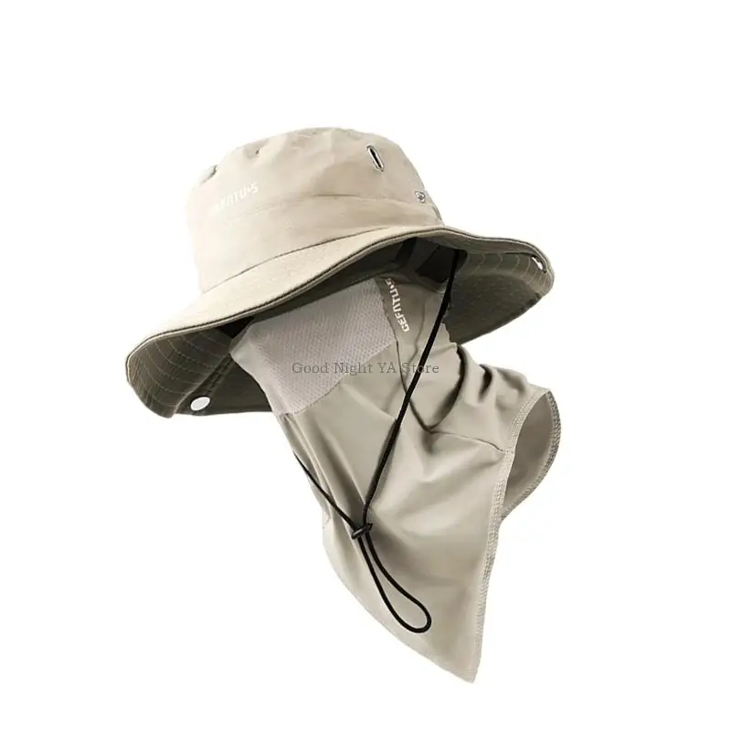 Windproof Quick Drying Bucket Hat Fisherman Cap With Sweatband And Side For Convertible Cowboy