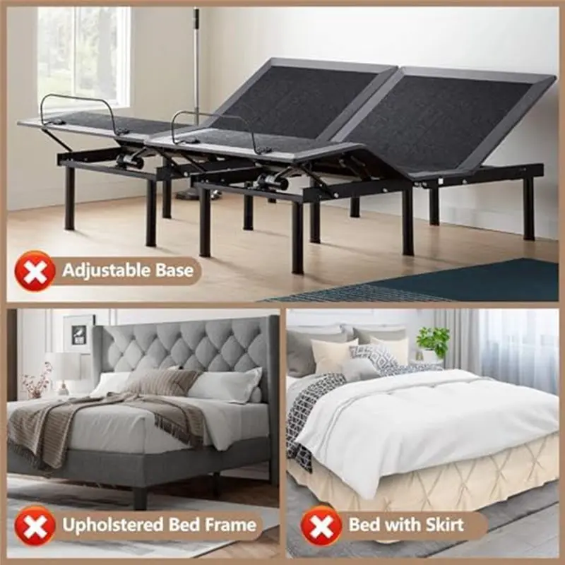 A11E-2Pcs Slide Stopper, Non-Slip Gripper Retainer Bar, Mattress Holder For 1.5 