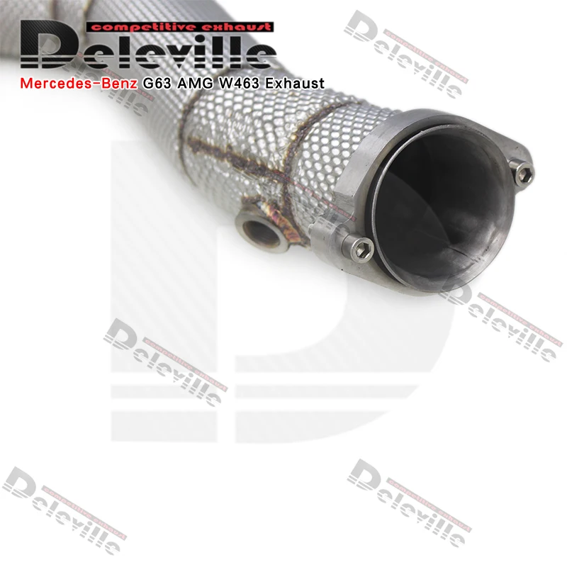 OEM Stainless Steel Free Flow Downpipe For Mercedes-Benz G63 AMG W463 2013-2019 Exhaust Pipes Straight Header