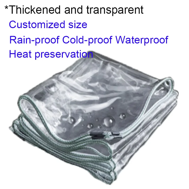 Transparent color Thickened Waterproof Cloth Sunscreen Heat Insulation Cold-resistant Durable Tightly Organized