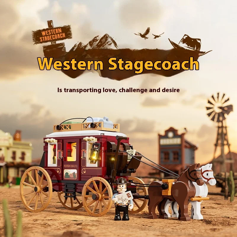 funwhole-lighting-building-blocks-american-western-series-western-post-carriage-small-suit-assembling-building-block-model-toys