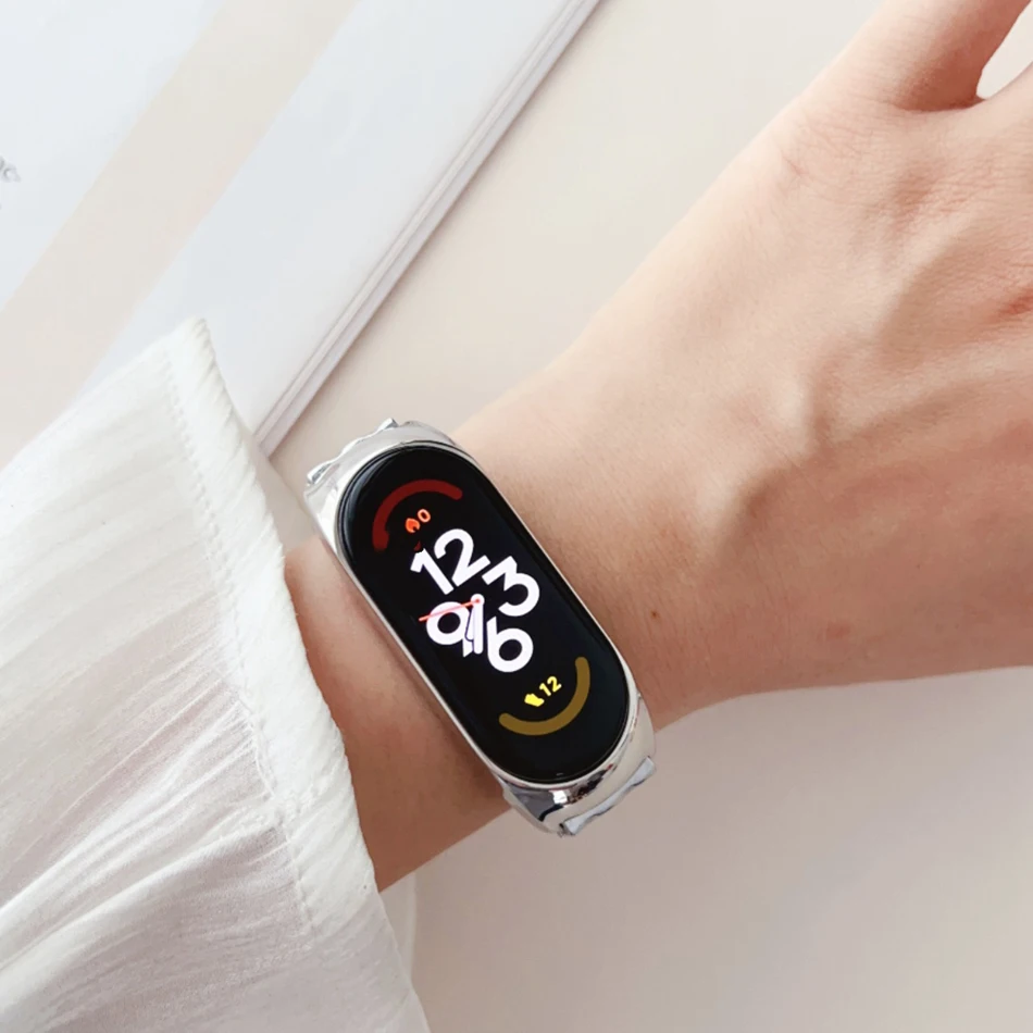 Riemen für Xiaomi Mi Band 8 7 6 5 NFC Smart Armband Edelstahl Miband 8 3 4 Sauerstoff Fitness Traker für Xiaomi Armband 7 8