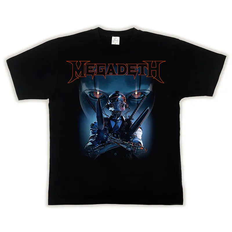 

Europe, America, Heavy Metal, Rock, Band MEGADETH TRIVIUM Loose High Street, Cotton Printed Short Sleeve T-Shirt, Cotton
