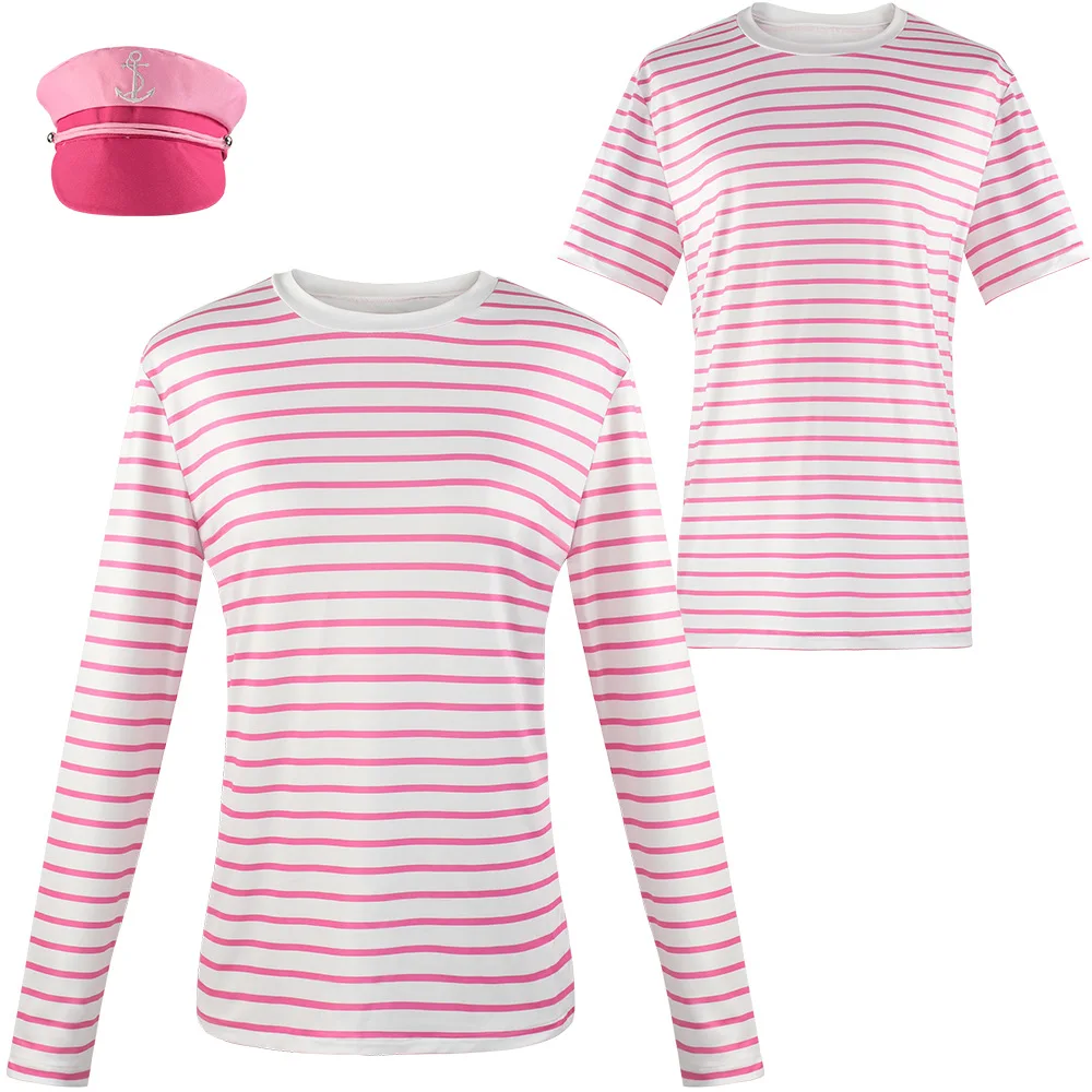 

Pink Striped Movie Costume ex loween Performance Clothes Chinese Manufacturer Summer 2025 Ladies Faion Trend