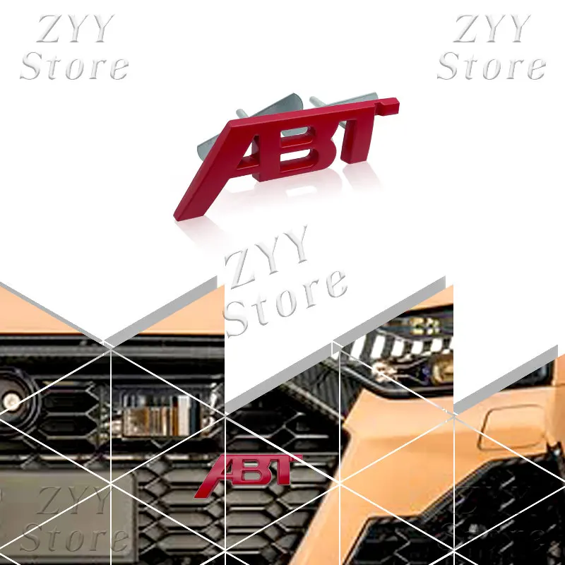 ثلاثية الأبعاد المعادن ABT شعار سيارة الجبهة شواء شعار الخلفي الجذع شارة ملصق ل SQ5 RS3 RS4 RS6 S3 S5 Q5 Q8 A3 A4 A6 ABT ملصق مائي