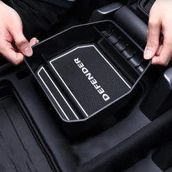 Car Center Console Armrest Storage Box for Land Rover Defender 90 110 2020-2024 Armrest Holder Container Interior Accessories
