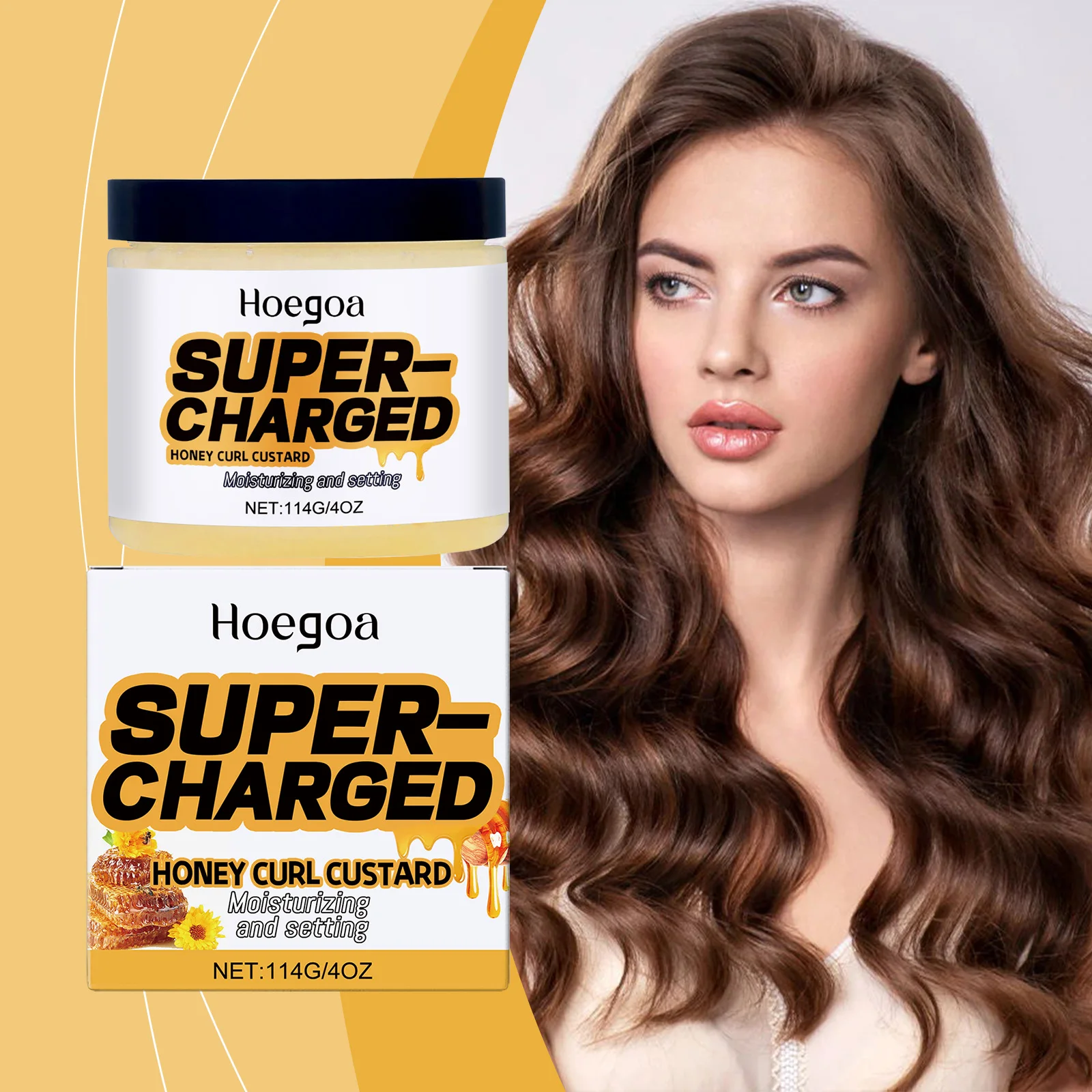 

Hair Styling Cream - Moisturizing Nourishment Boosts Volume Makes Smooth Shine Bouncy Curls Daily Elastic Care for Lively Locks