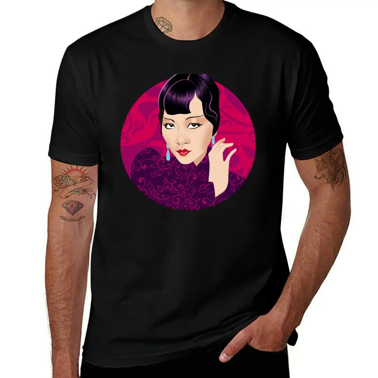 Anna May Wong T-Shirt Heavy Duty Casual Work Tee T-Shirt