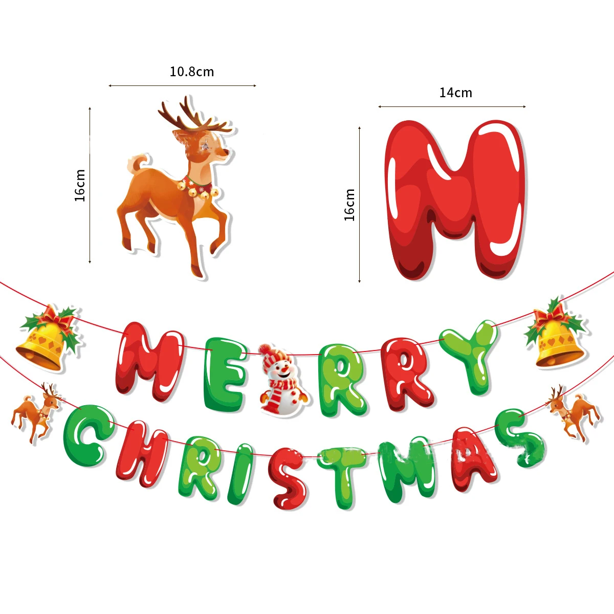 

Christmas Banner Garland Merry Christmas Decoration For Home Xmas Tree Ornaments Gifts Navidad Noel Happy New Year 2025